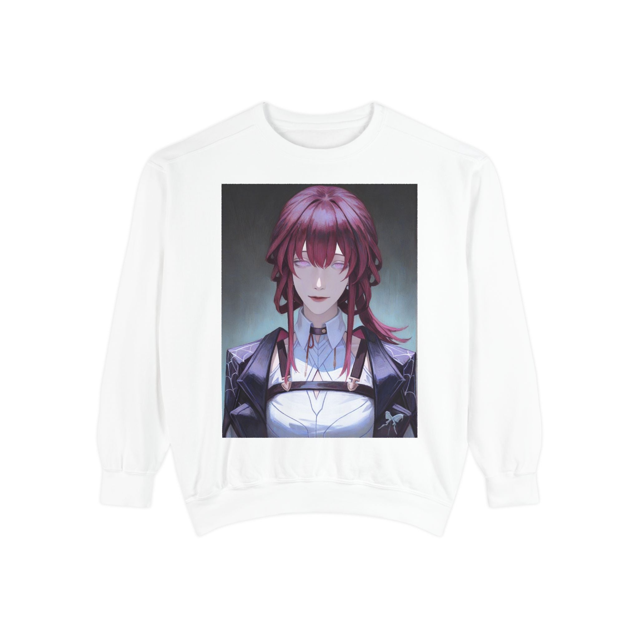 Anime Gothic Maid Sweatshirt — Red-Haired Portrait Crewneck