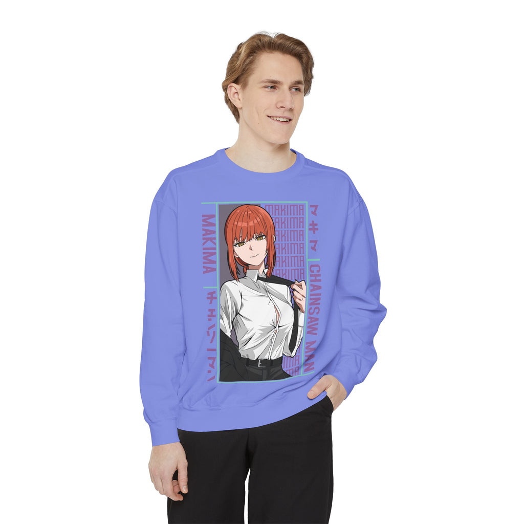 Chainsaw Man Makima Anime Sweatshirt — Manga Panel Graphic Crewneck