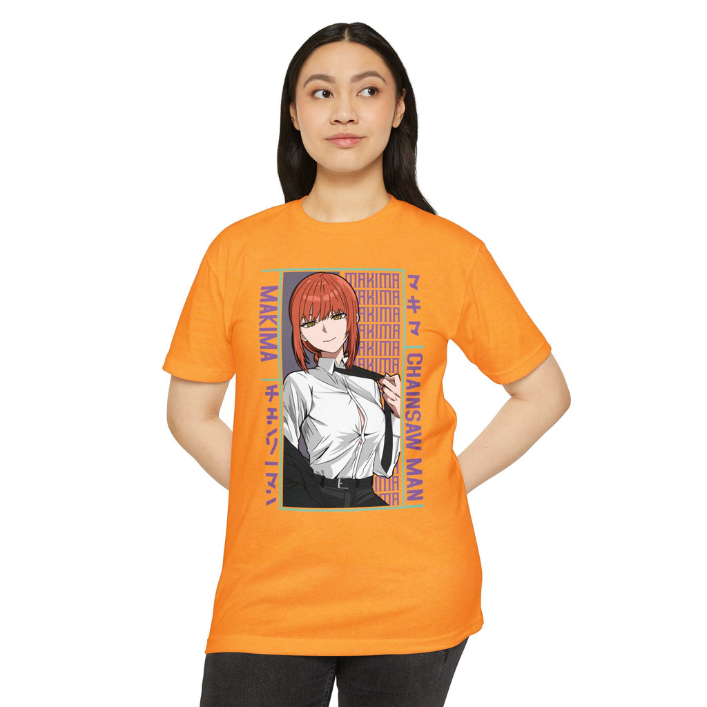 Makima Chainsaw Man Anime Graphic T-Shirt — Japanese Text Design