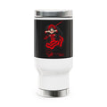 Travel Mug — Gothic Red Samurai Woman Stainless Steel 14oz