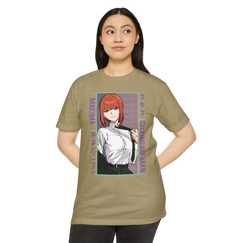 Makima Chainsaw Man Anime Graphic T-Shirt — Japanese Text Design