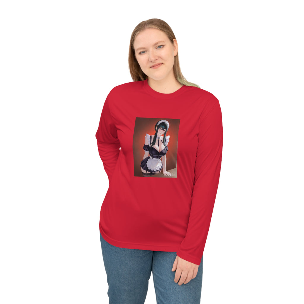 Anime Maid Long Sleeve Shirt — Cute Kawaii Maid Illustration