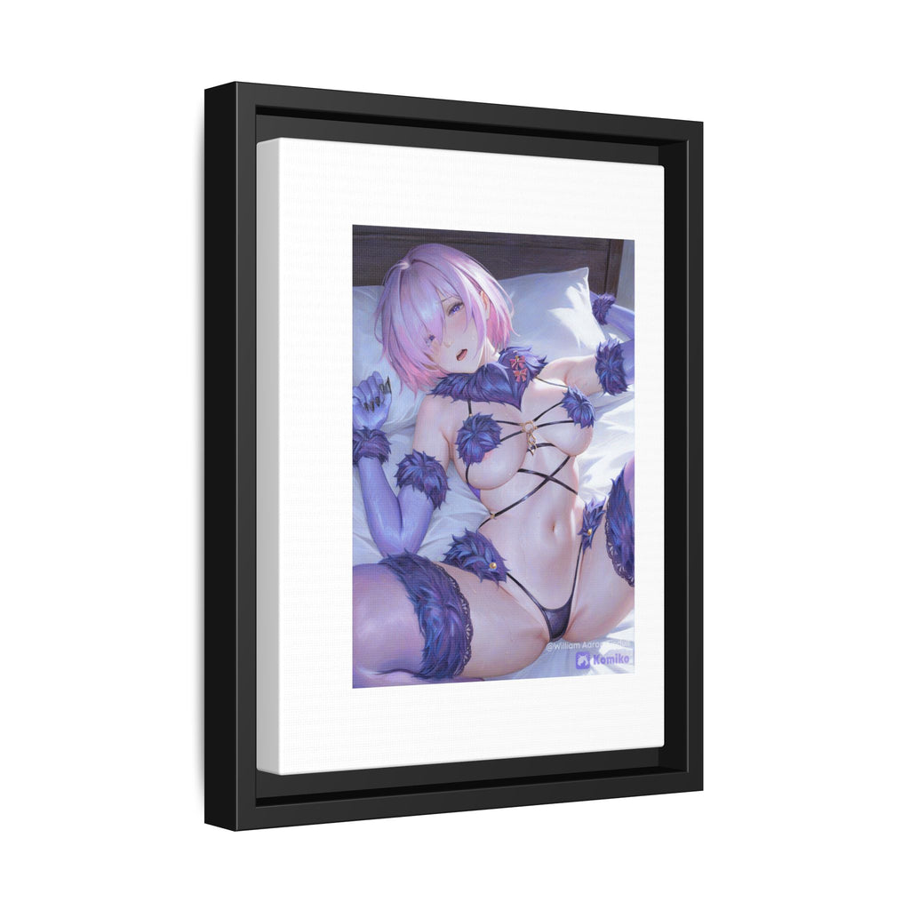 Framed Matte Canvas — Anime Pin-Up Lingerie Art Print