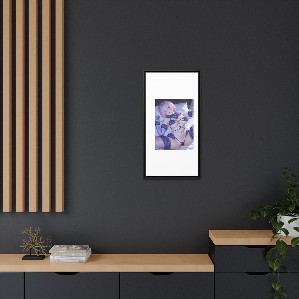 Framed Matte Canvas — Anime Pin-Up Lingerie Art Print