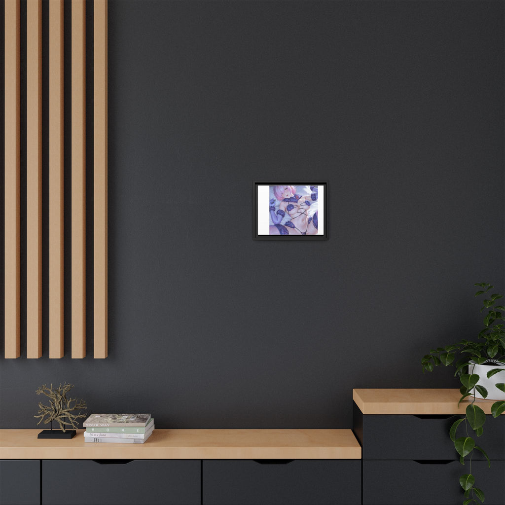 Framed Matte Canvas — Anime Pin-Up Lingerie Art Print