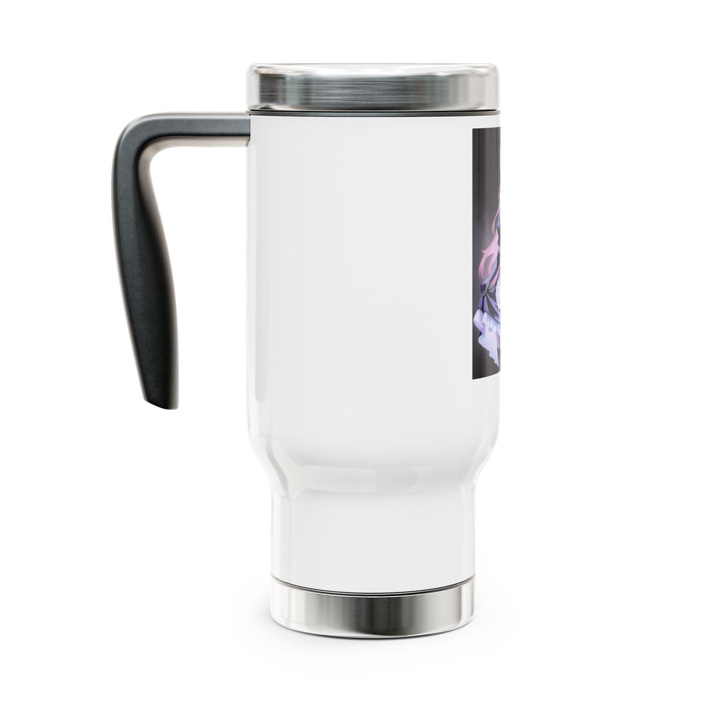 Anime Maid Travel Mug — 14oz Stainless Steel Handle Tumbler