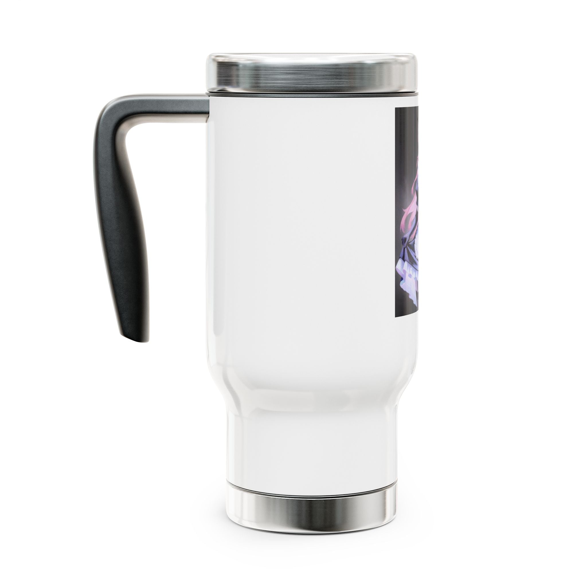Anime Maid Travel Mug — 14oz Stainless Steel Handle Tumbler