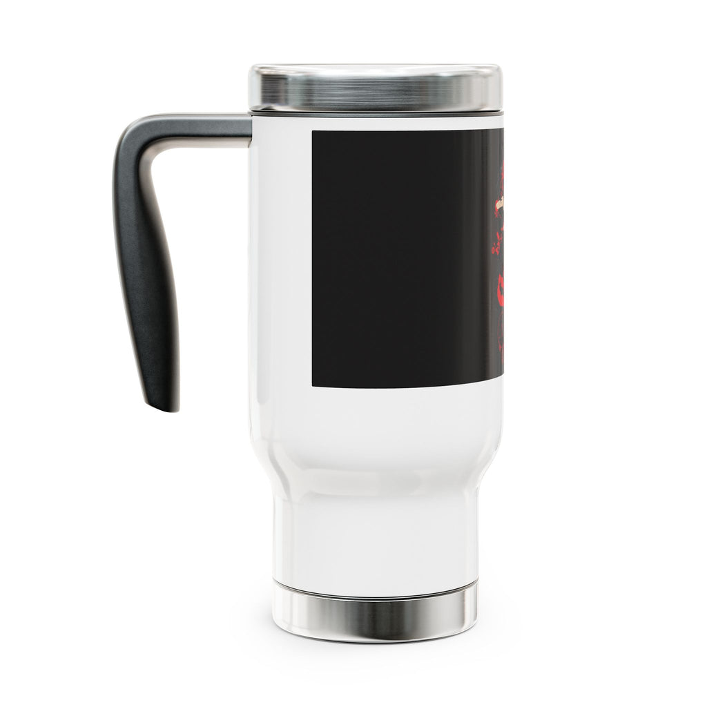 Travel Mug — Gothic Red Samurai Woman Stainless Steel 14oz