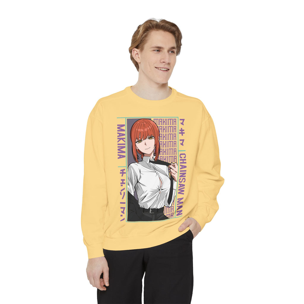 Chainsaw Man Makima Anime Sweatshirt — Manga Panel Graphic Crewneck