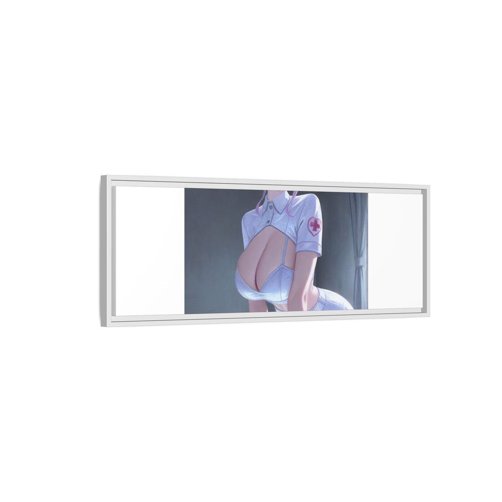 Sexy Anime Nurse Matte Canvas Print (Framed)