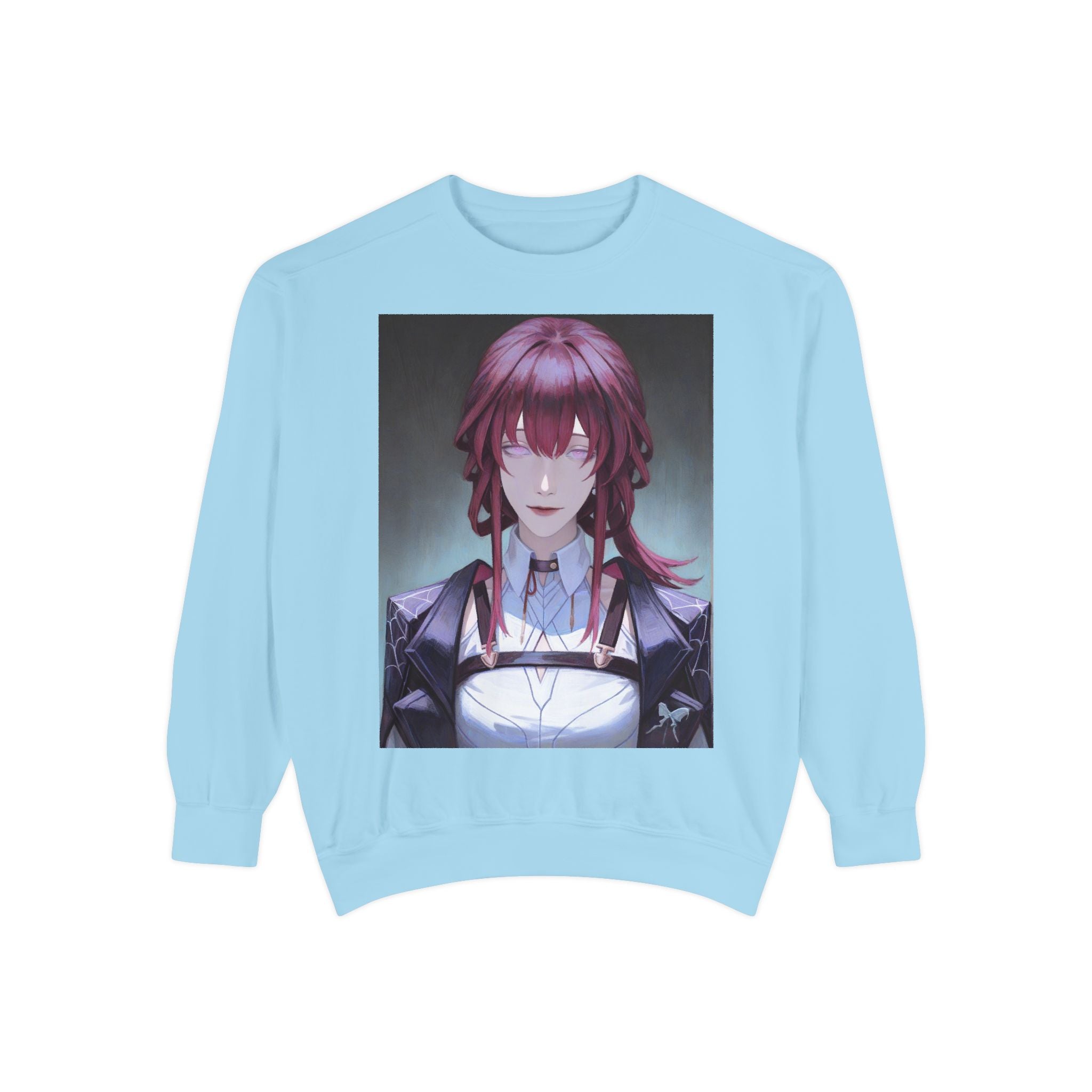 Anime Gothic Maid Sweatshirt — Red-Haired Portrait Crewneck