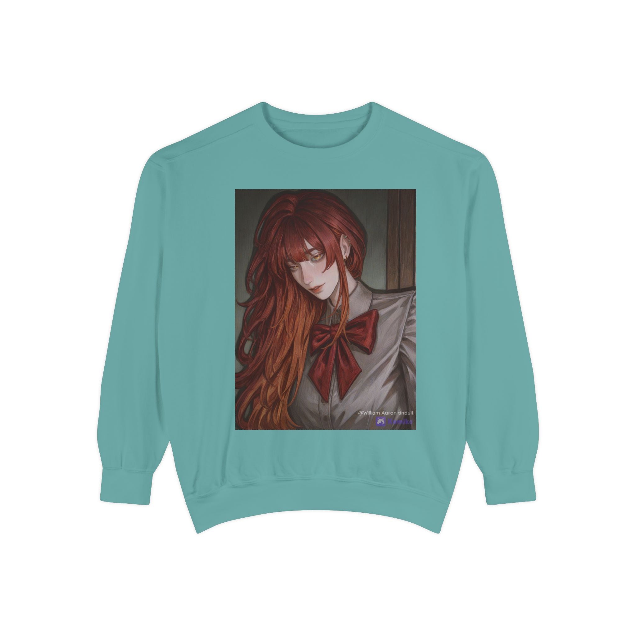 Anime Red-Headed Girl Sweatshirt — Gothic Schoolgirl Art Pullover
