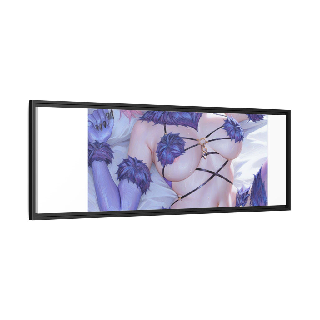 Framed Matte Canvas — Anime Pin-Up Lingerie Art Print