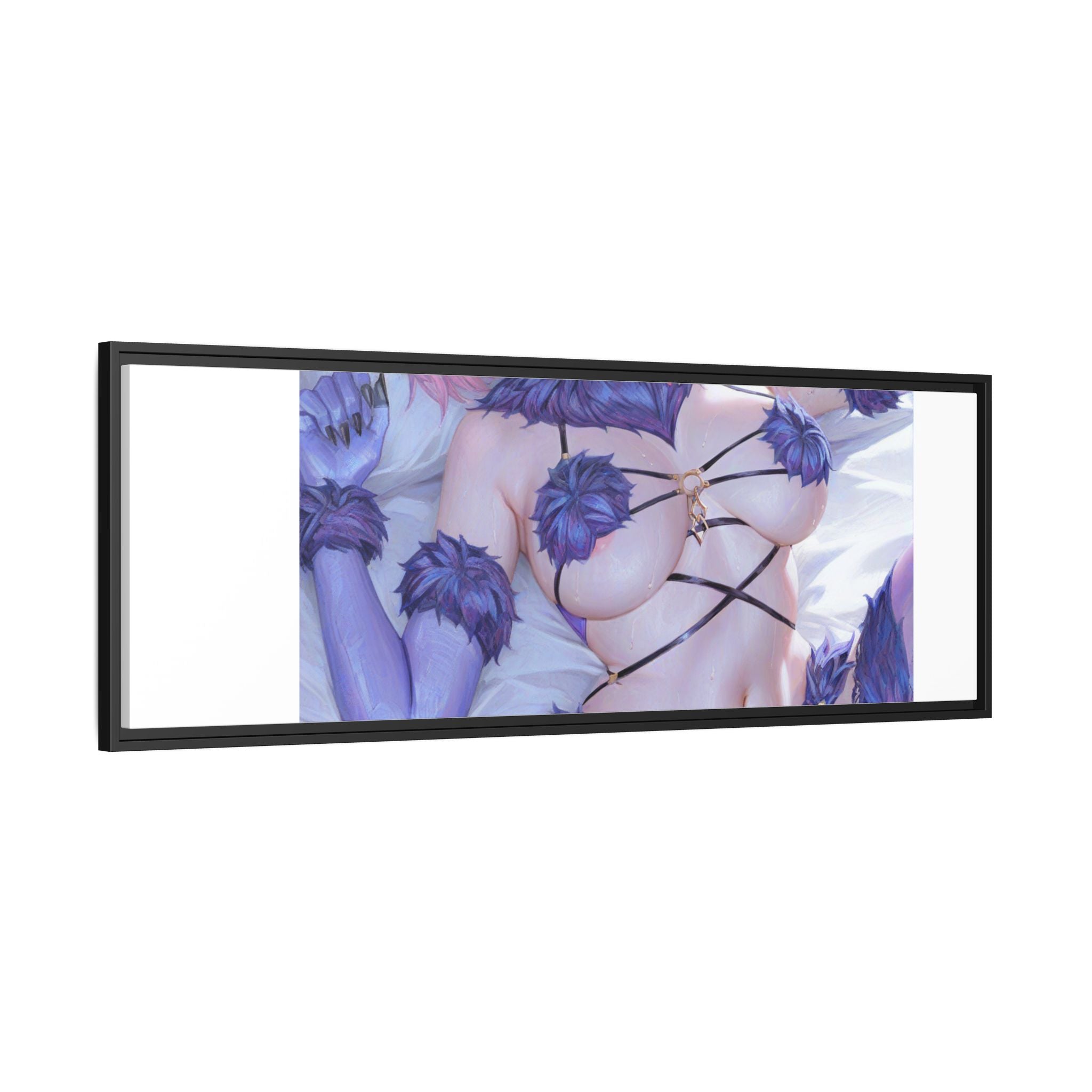 Framed Matte Canvas — Anime Pin-Up Lingerie Art Print