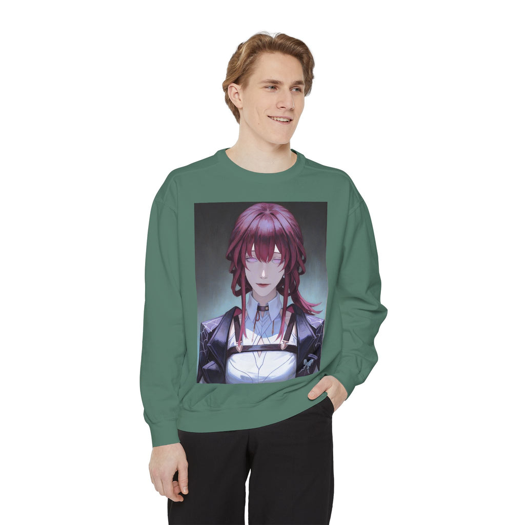 Anime Gothic Maid Sweatshirt — Red-Haired Portrait Crewneck