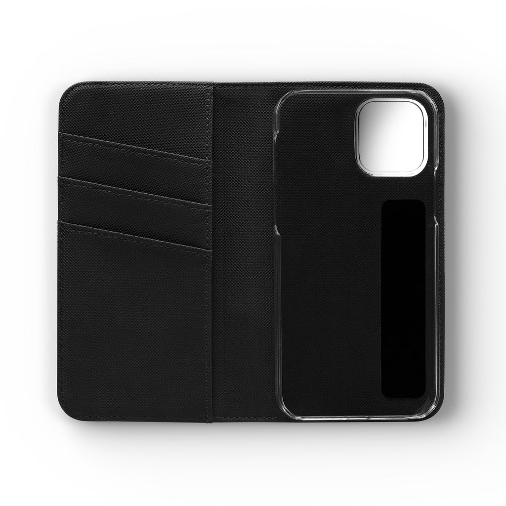 Anime Bunny Girl Flip Case - Purple Long-Haired Character Phone Wallet
