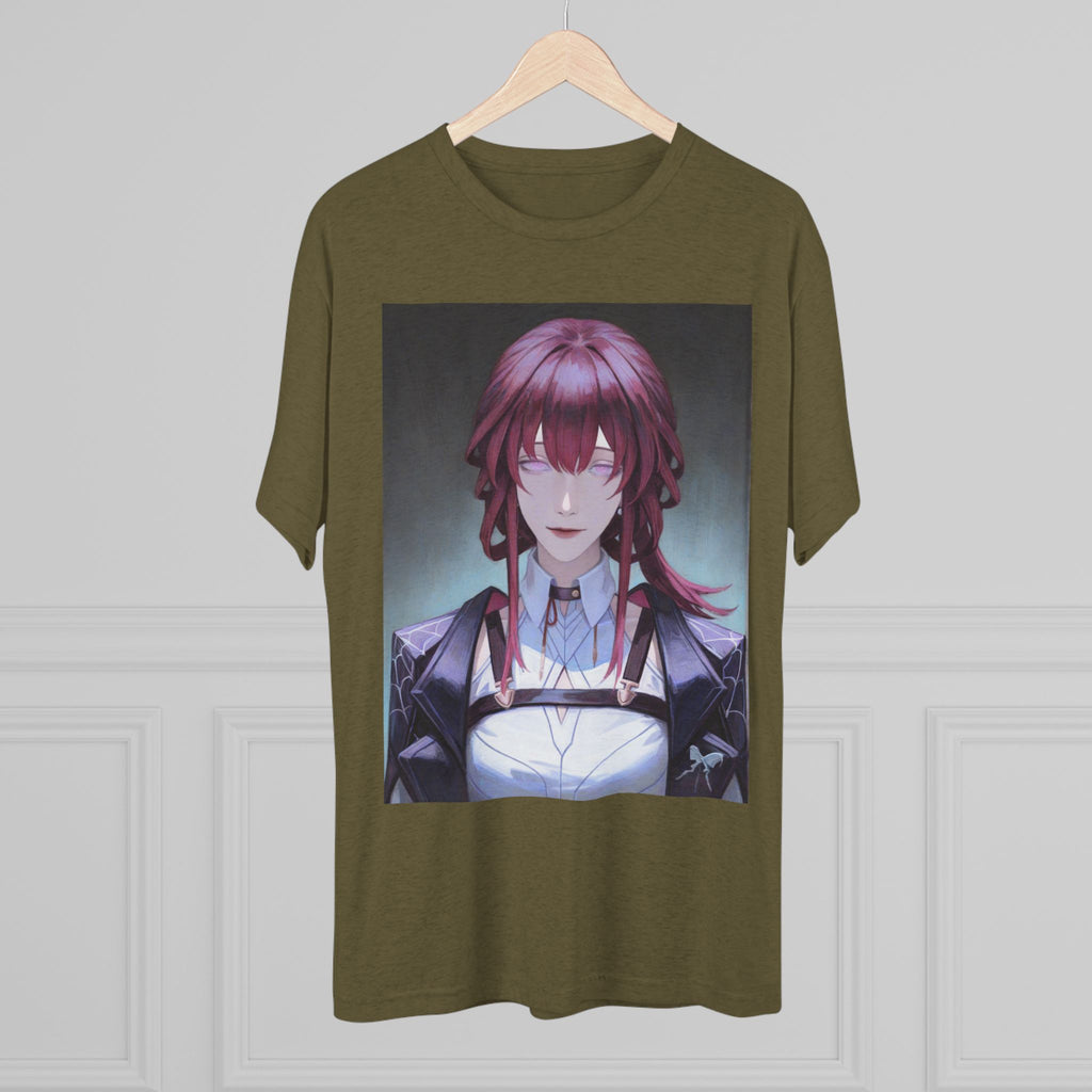 Anime Gothic Maid Portrait Tee — Red-Haired Mystique Crew Shirt