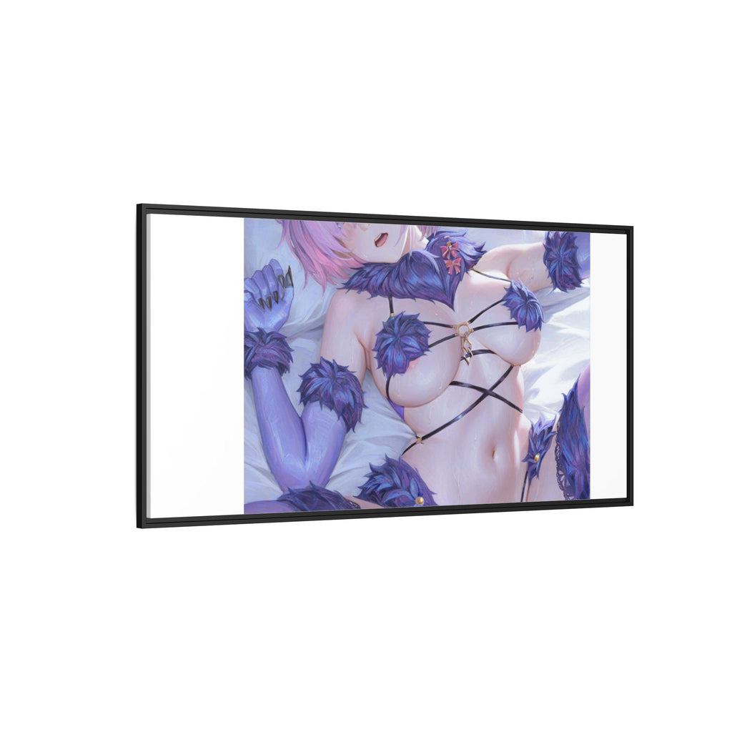 Framed Matte Canvas — Anime Pin-Up Lingerie Art Print