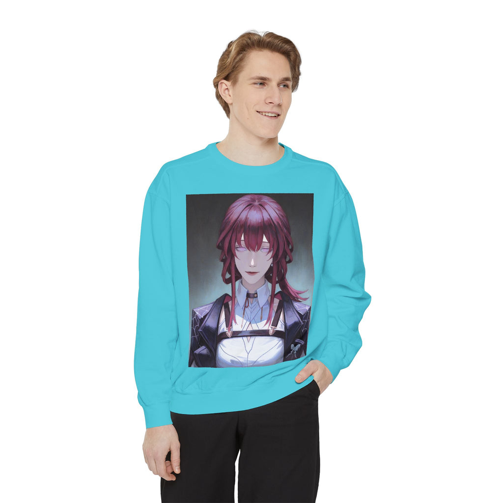 Anime Gothic Maid Sweatshirt — Red-Haired Portrait Crewneck