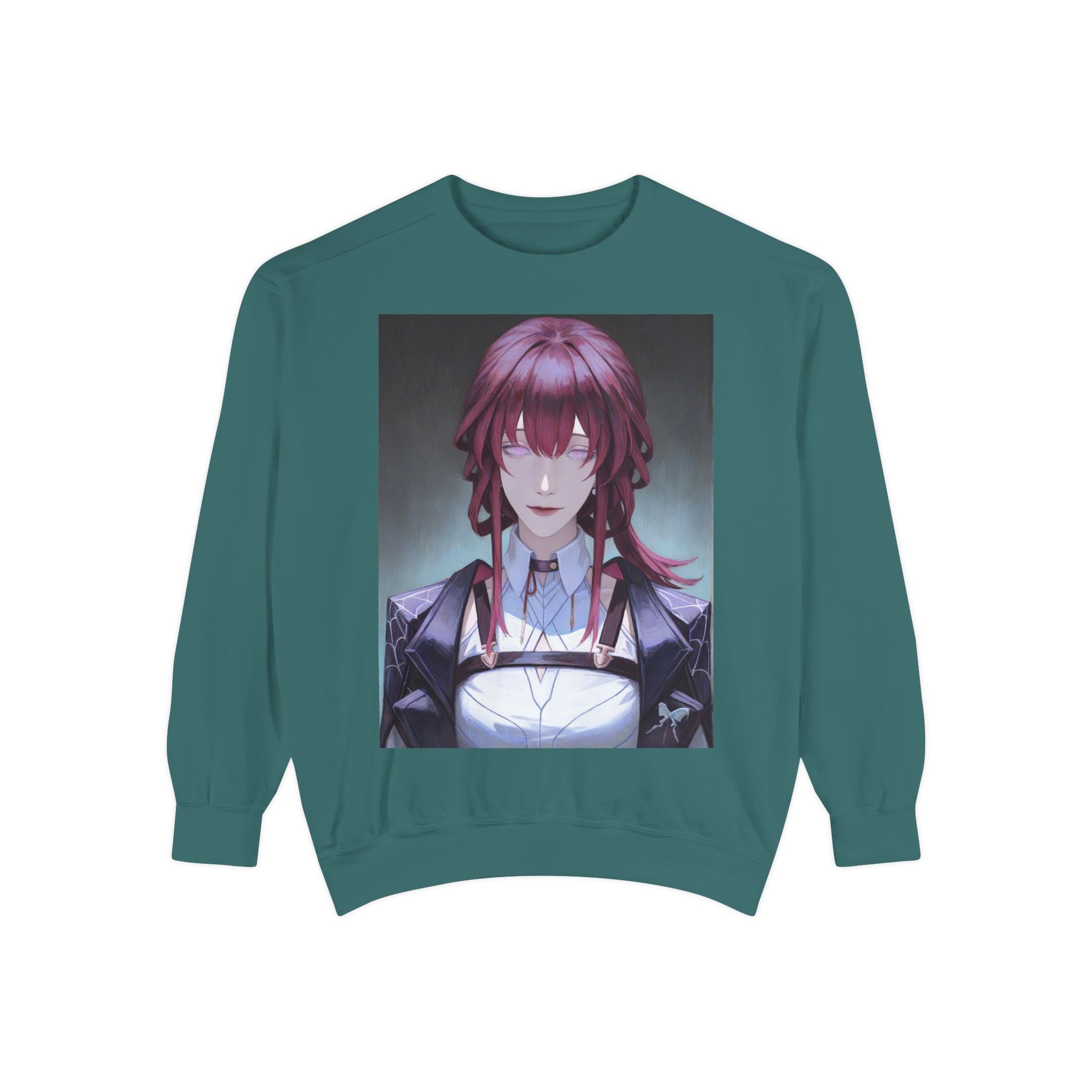 Anime Gothic Maid Sweatshirt — Red-Haired Portrait Crewneck