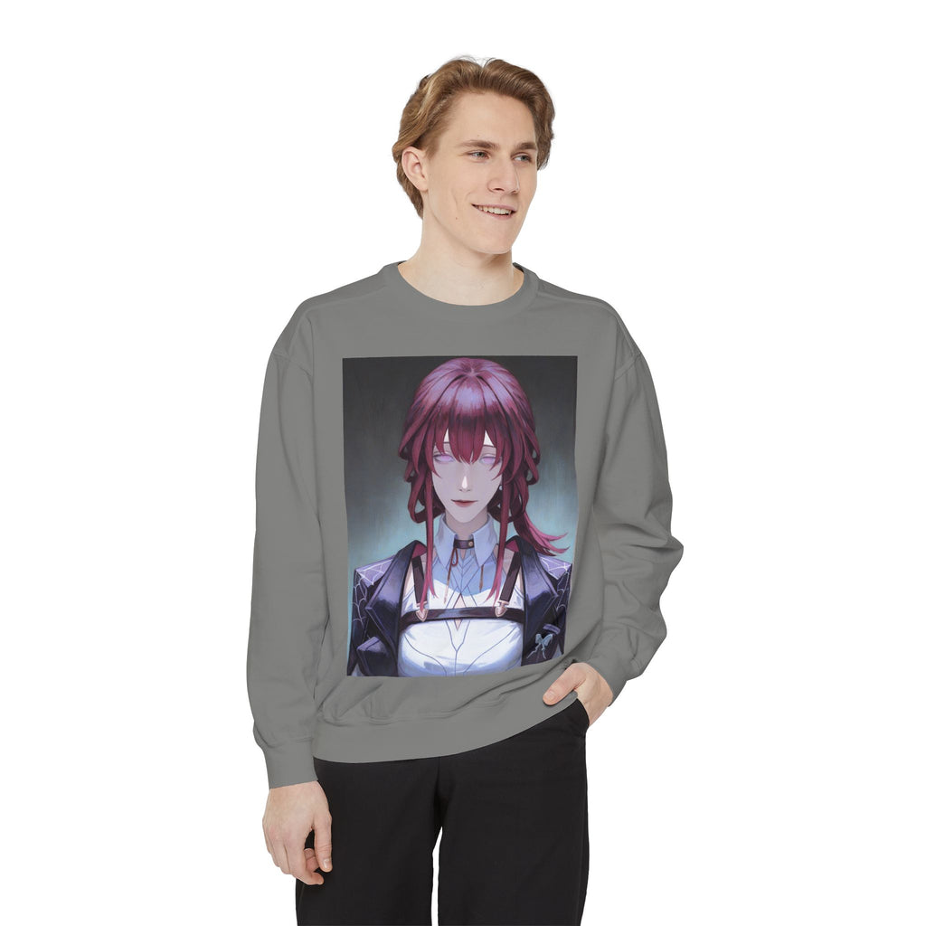 Anime Gothic Maid Sweatshirt — Red-Haired Portrait Crewneck