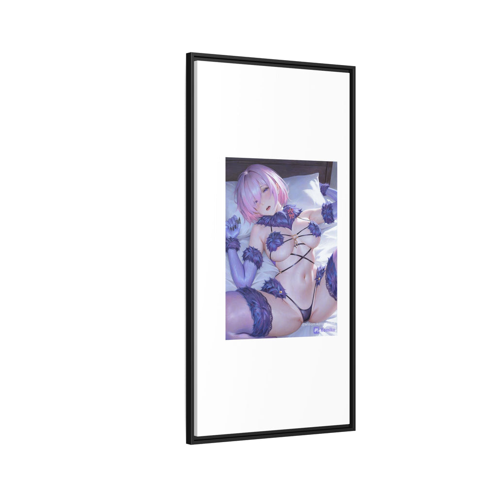 Framed Matte Canvas — Anime Pin-Up Lingerie Art Print