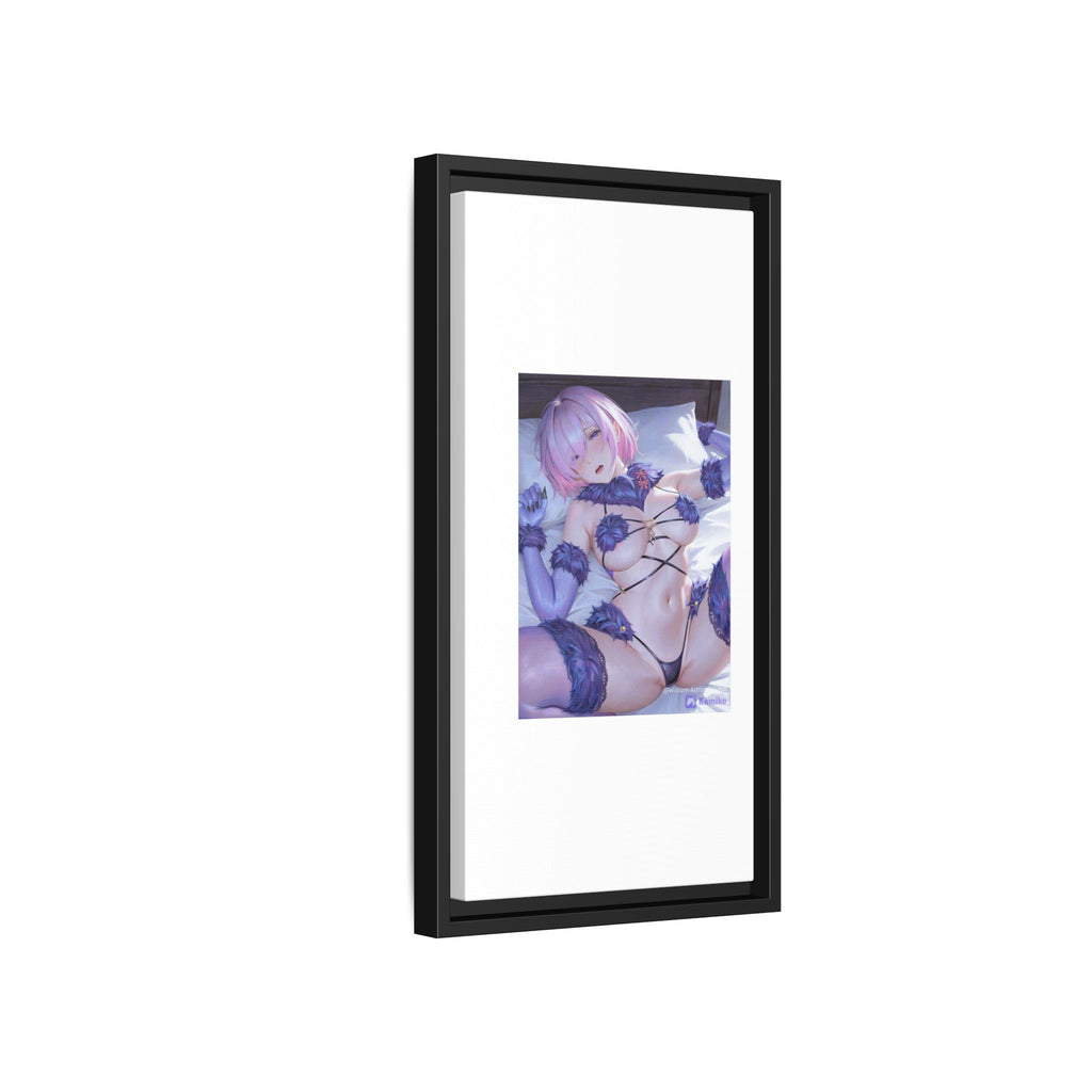 Framed Matte Canvas — Anime Pin-Up Lingerie Art Print
