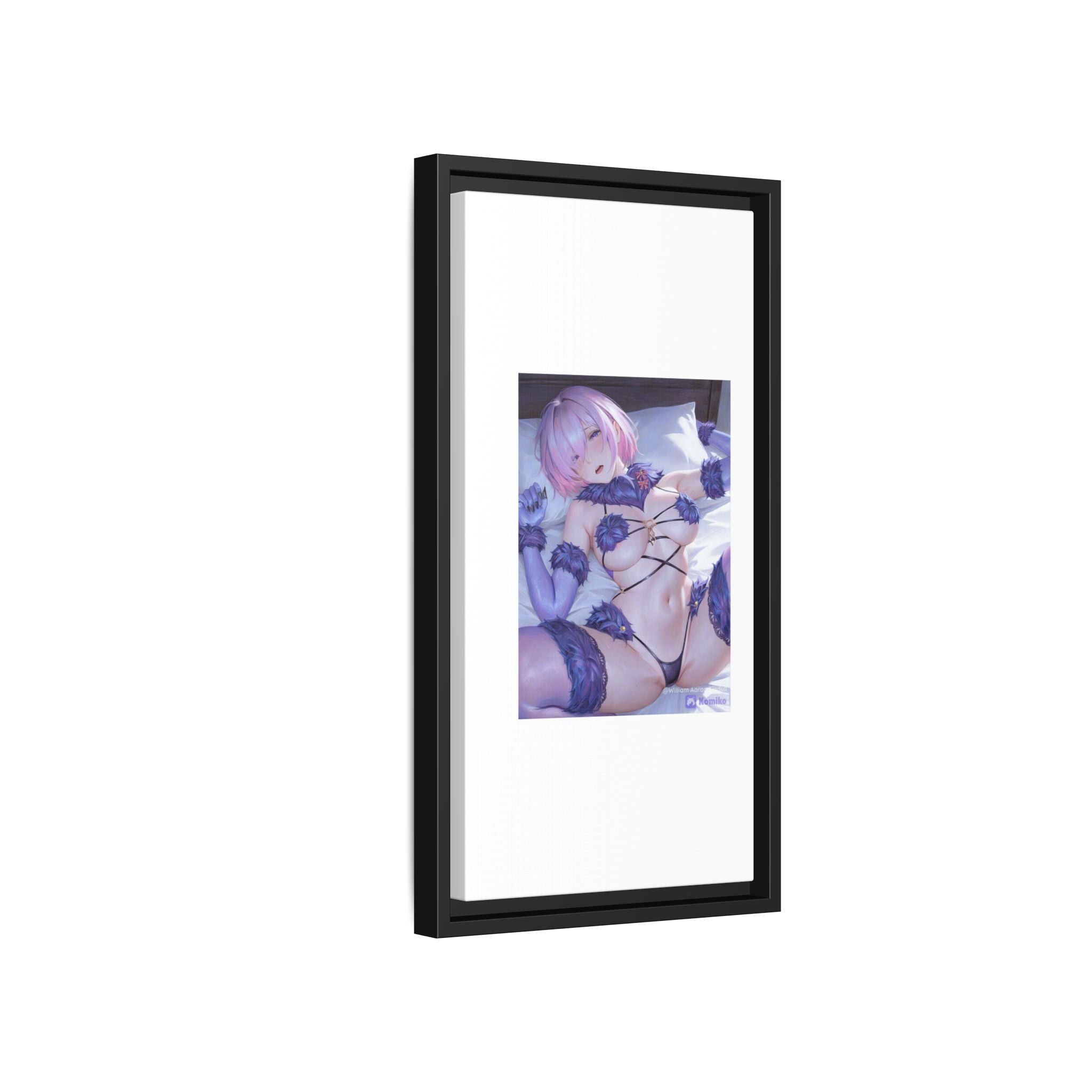 Framed Matte Canvas — Anime Pin-Up Lingerie Art Print