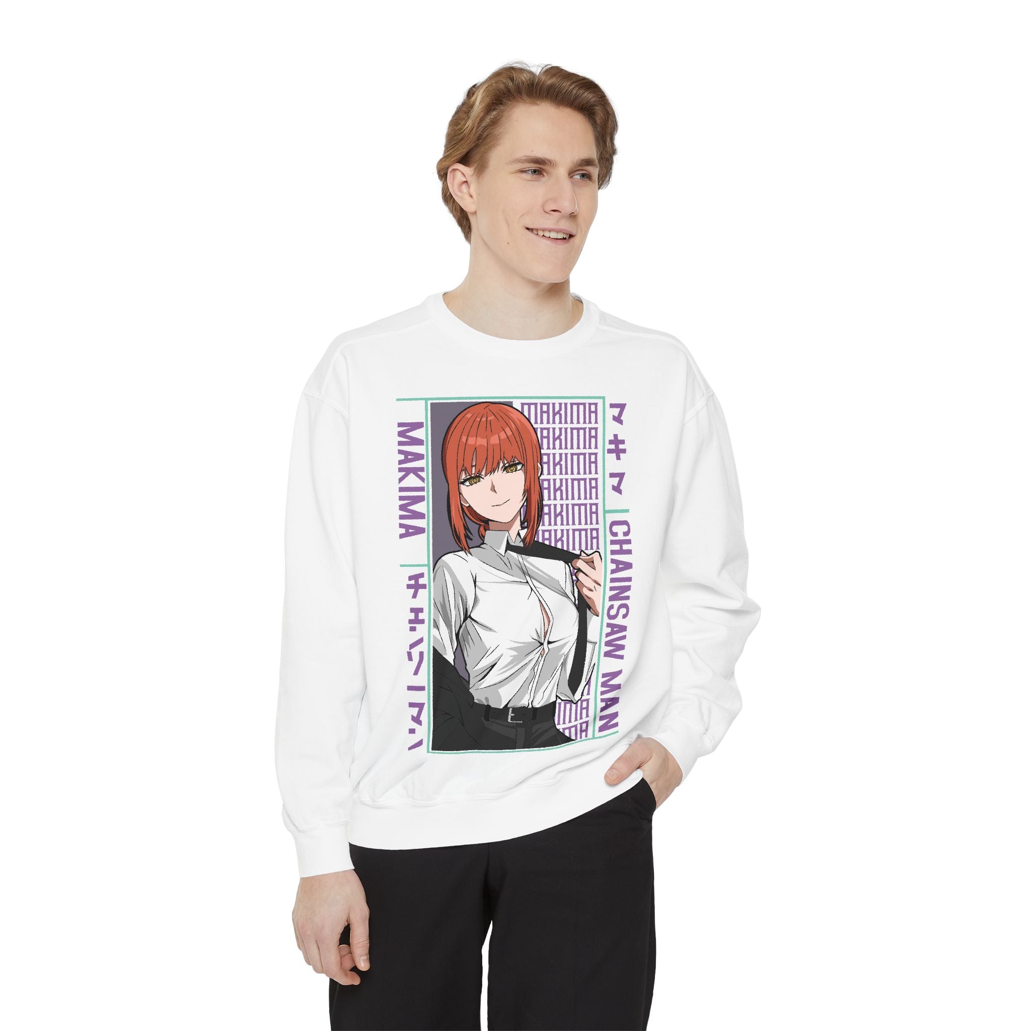 Chainsaw Man Makima Anime Sweatshirt — Manga Panel Graphic Crewneck
