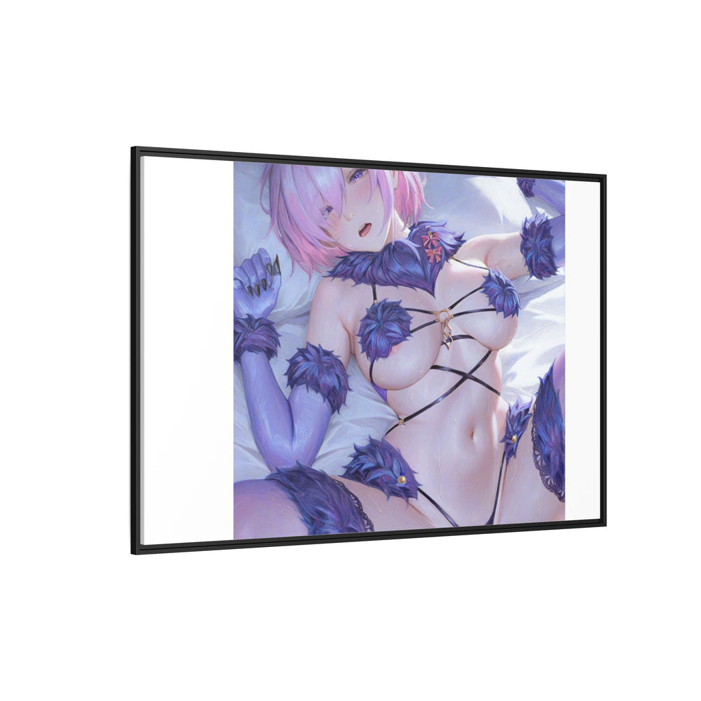 Framed Matte Canvas — Anime Pin-Up Lingerie Art Print
