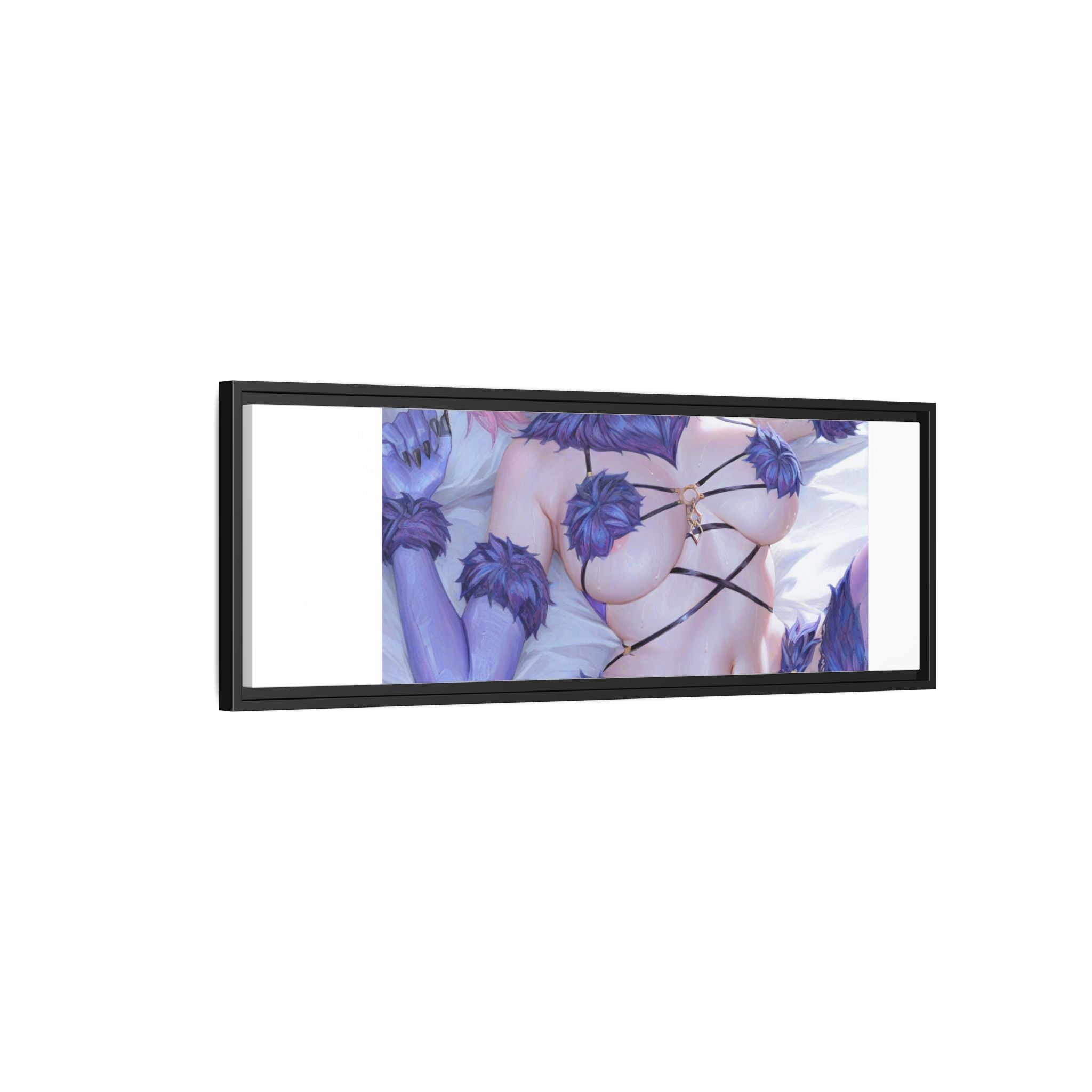 Framed Matte Canvas — Anime Pin-Up Lingerie Art Print
