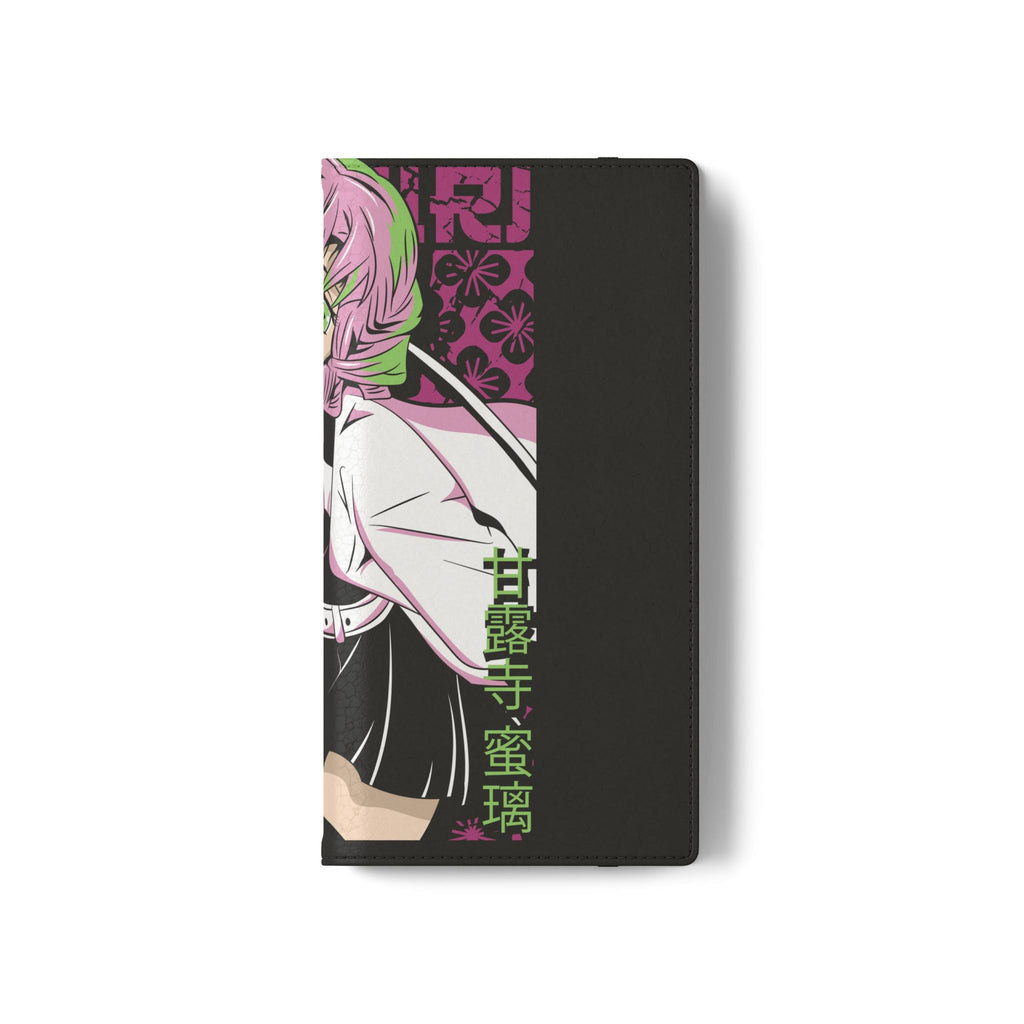 Anime Girl Flip Phone Case — Pink Demon Slayer Style Wallet Cover