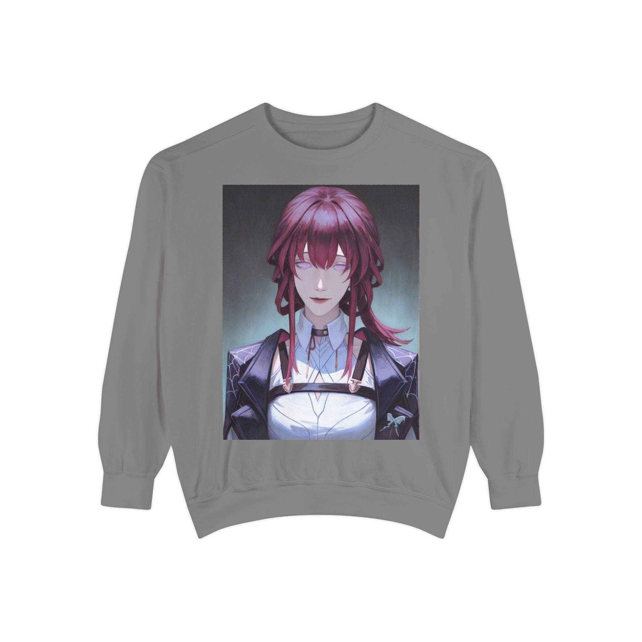 Anime Gothic Maid Sweatshirt — Red-Haired Portrait Crewneck