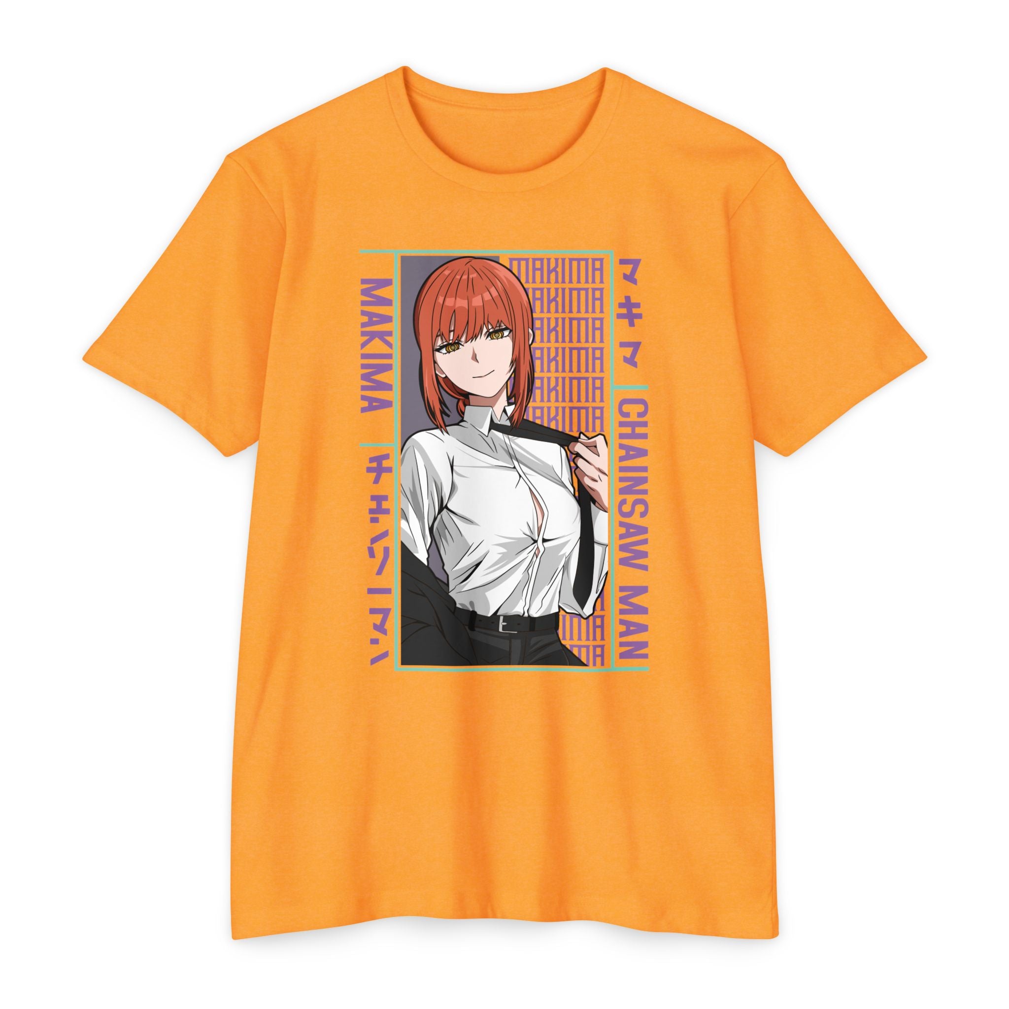 Makima Chainsaw Man Anime Graphic T-Shirt — Japanese Text Design