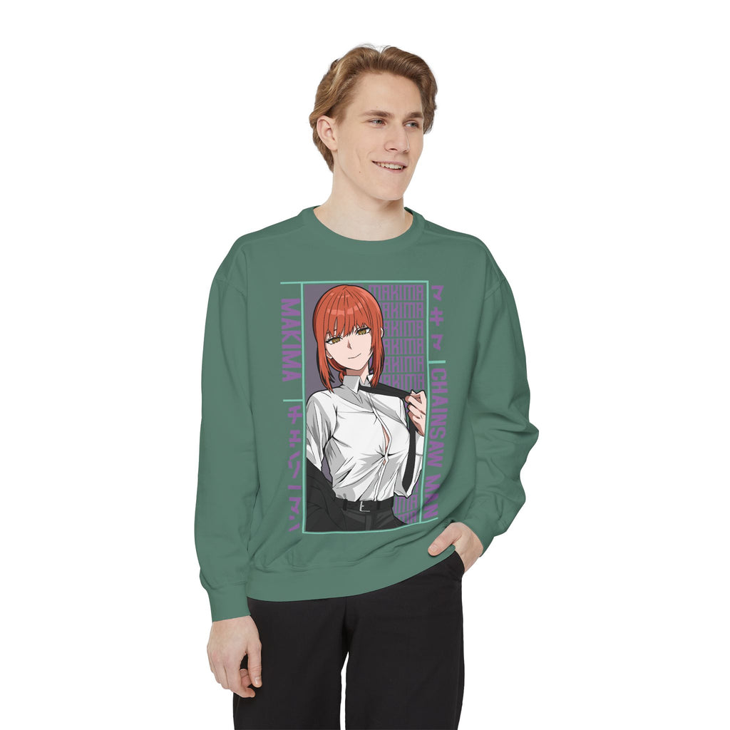Chainsaw Man Makima Anime Sweatshirt — Manga Panel Graphic Crewneck