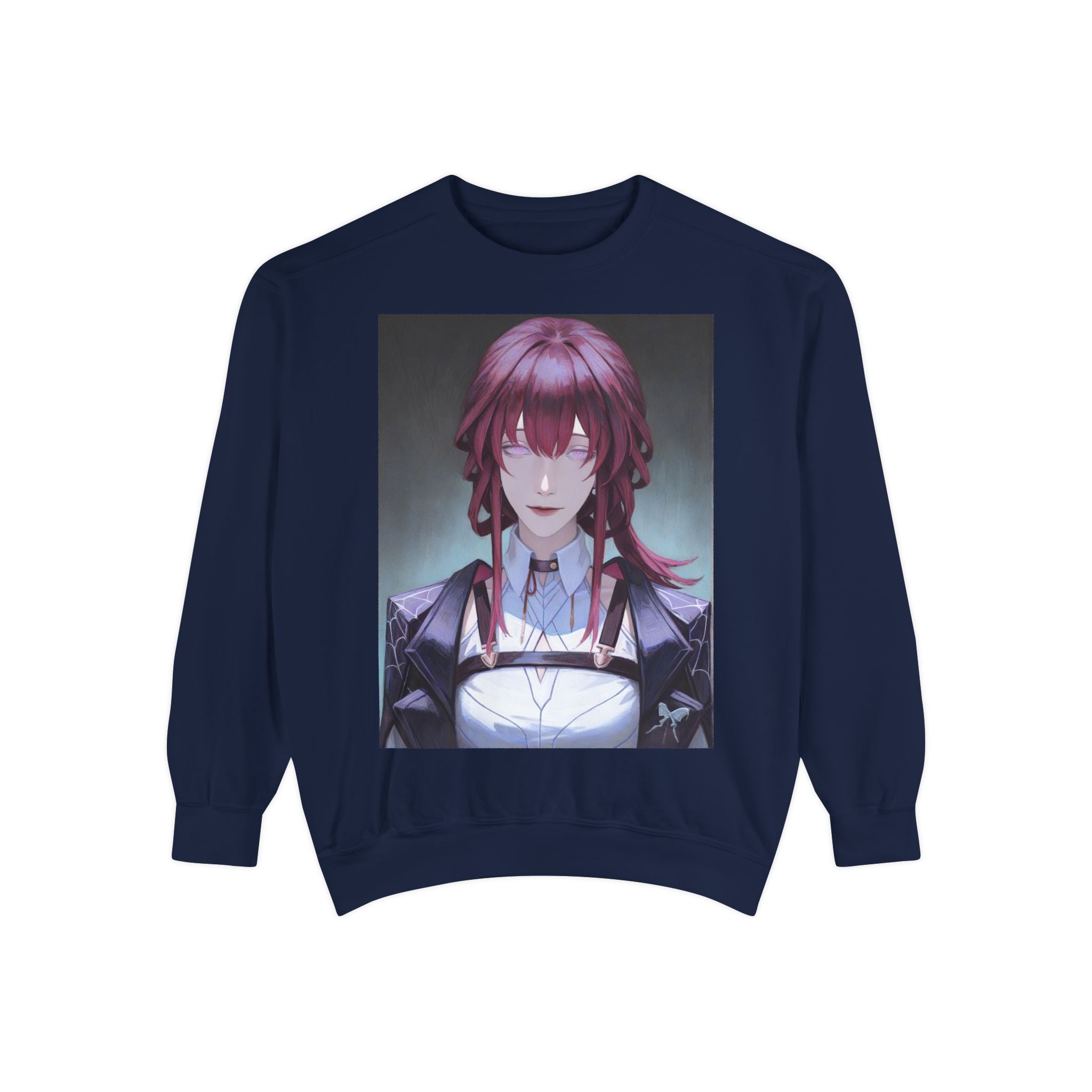 Anime Gothic Maid Sweatshirt — Red-Haired Portrait Crewneck
