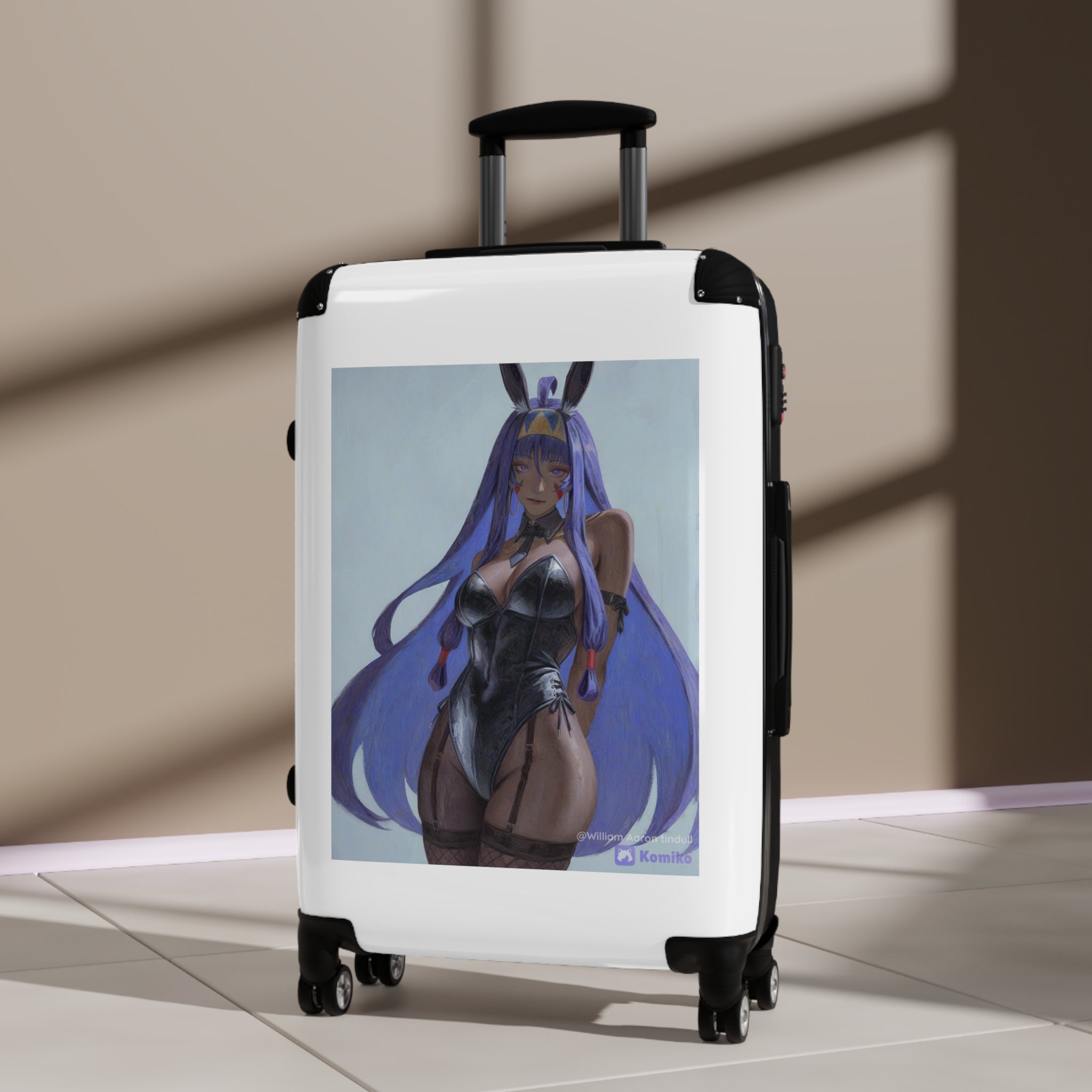 Anime Bunny Girl Carry-On Suitcase — Purple Vibes Travel Luggage