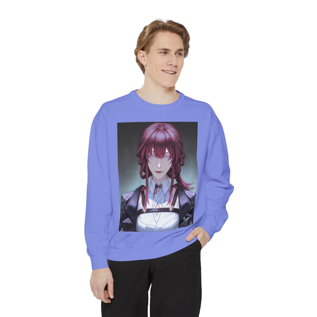 Anime Gothic Maid Sweatshirt — Red-Haired Portrait Crewneck