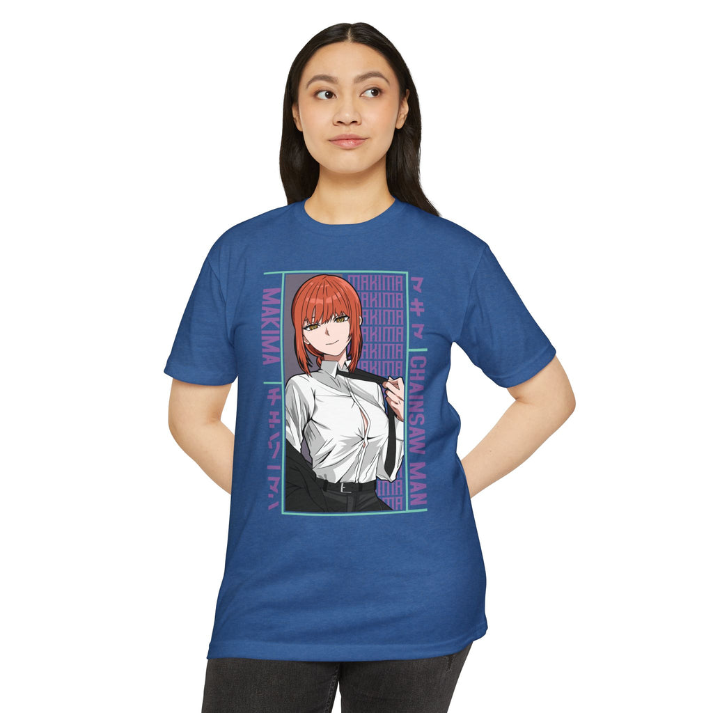 Makima Chainsaw Man Anime Graphic T-Shirt — Japanese Text Design