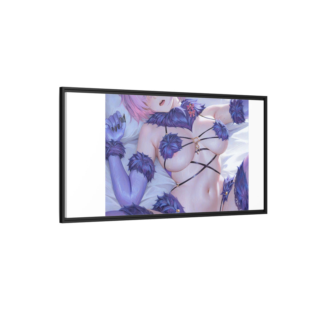 Framed Matte Canvas — Anime Pin-Up Lingerie Art Print