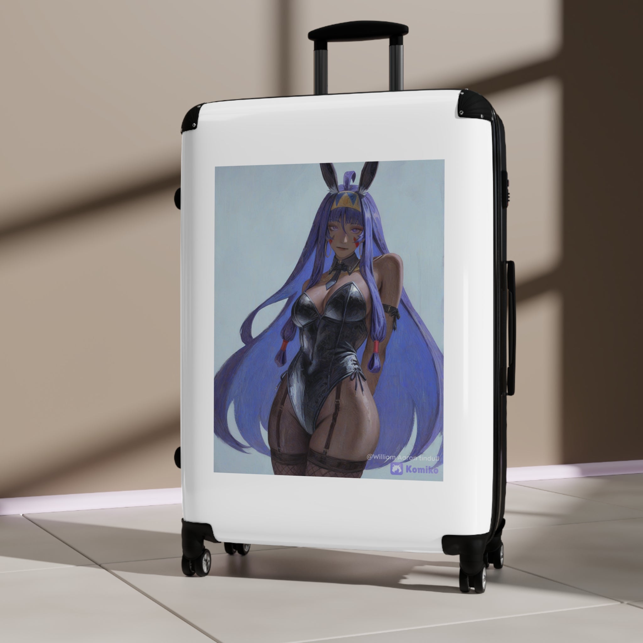Anime Bunny Girl Carry-On Suitcase — Purple Vibes Travel Luggage