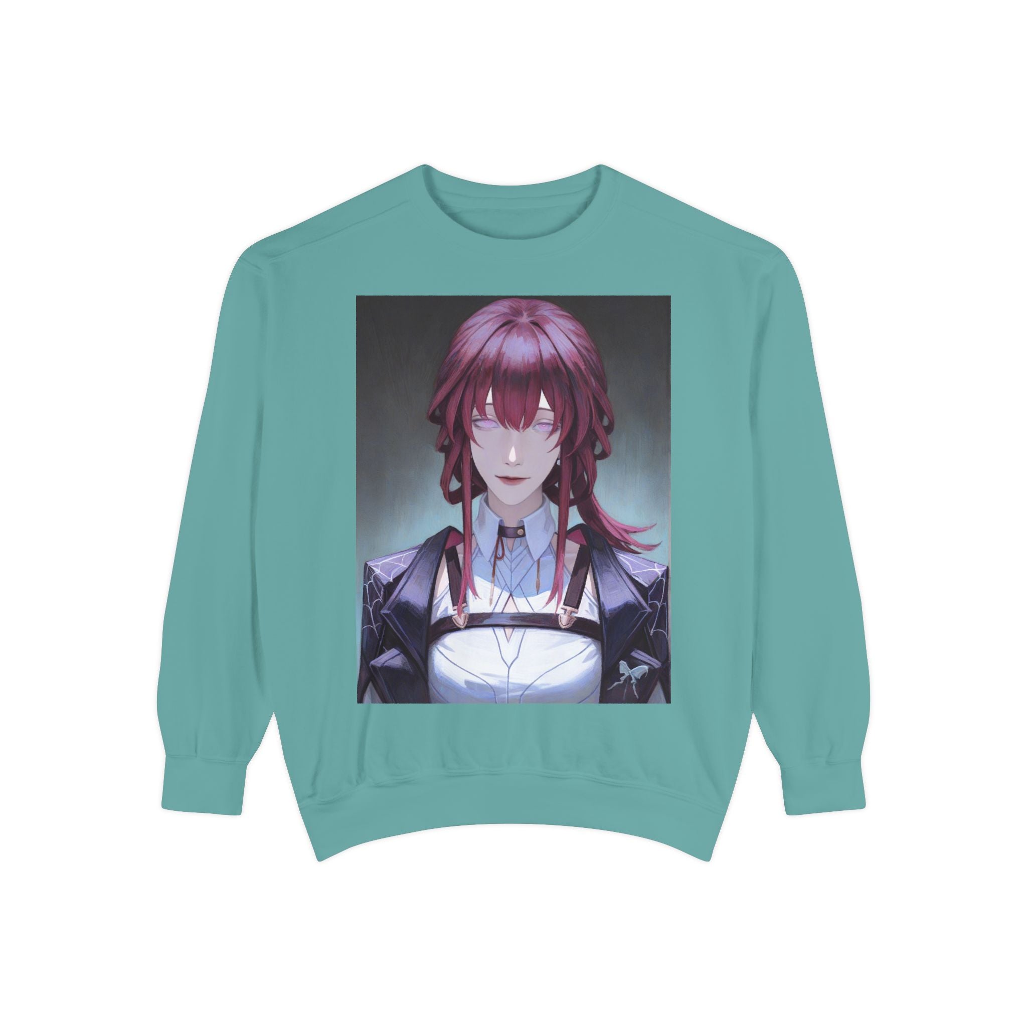 Anime Gothic Maid Sweatshirt — Red-Haired Portrait Crewneck