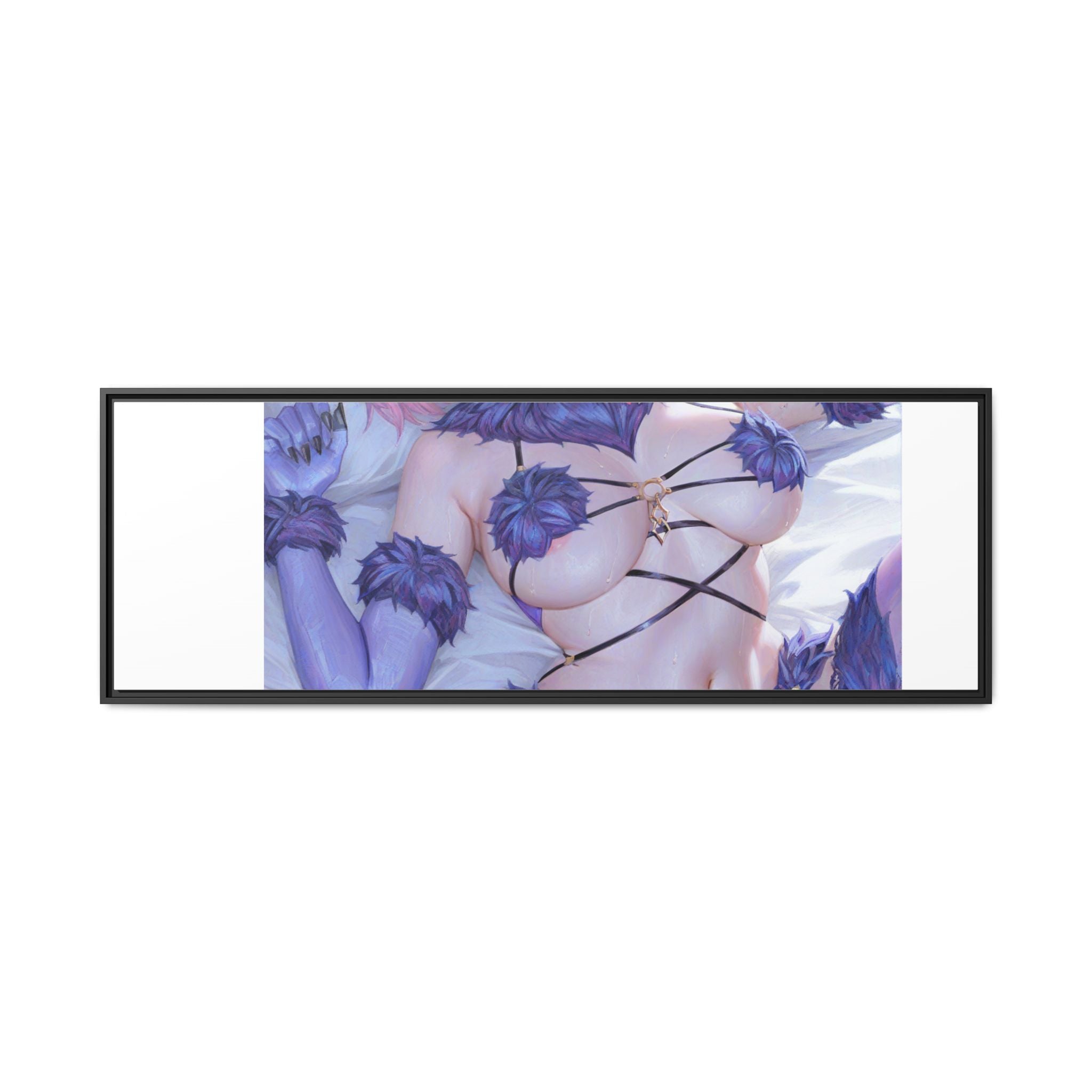 Framed Matte Canvas — Anime Pin-Up Lingerie Art Print