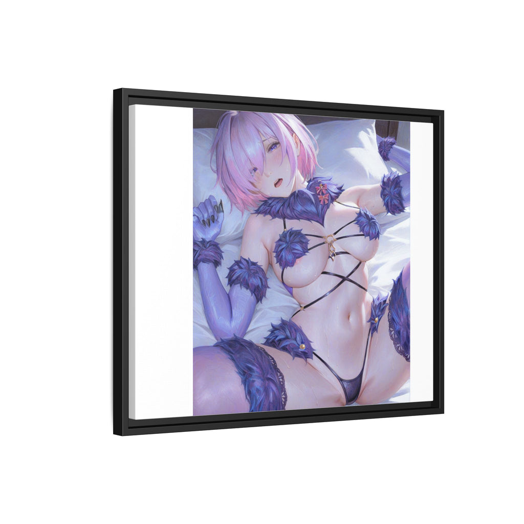 Framed Matte Canvas — Anime Pin-Up Lingerie Art Print