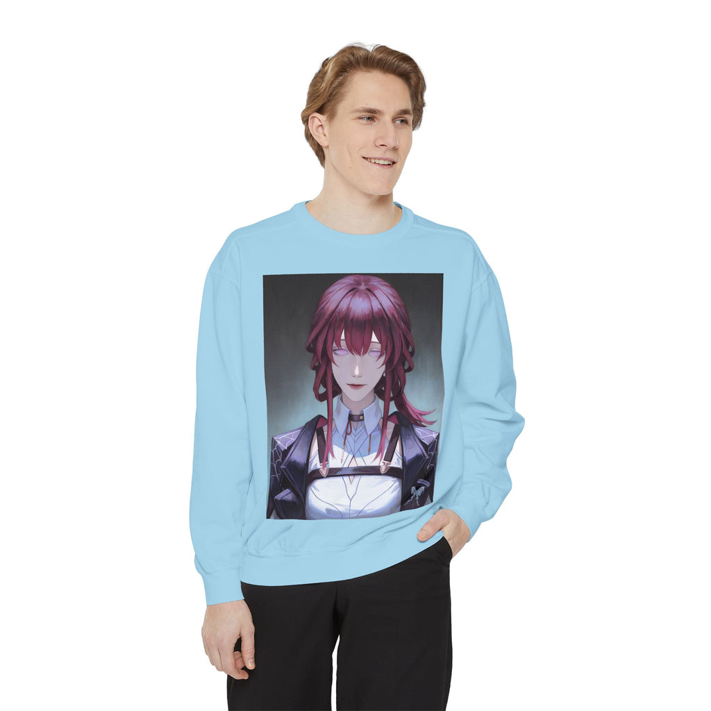Anime Gothic Maid Sweatshirt — Red-Haired Portrait Crewneck