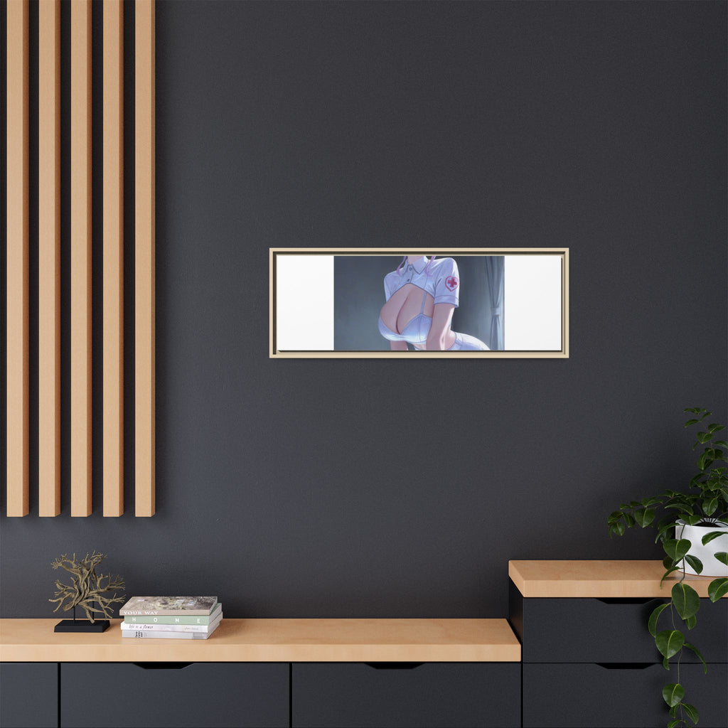 Sexy Anime Nurse Matte Canvas Print (Framed)