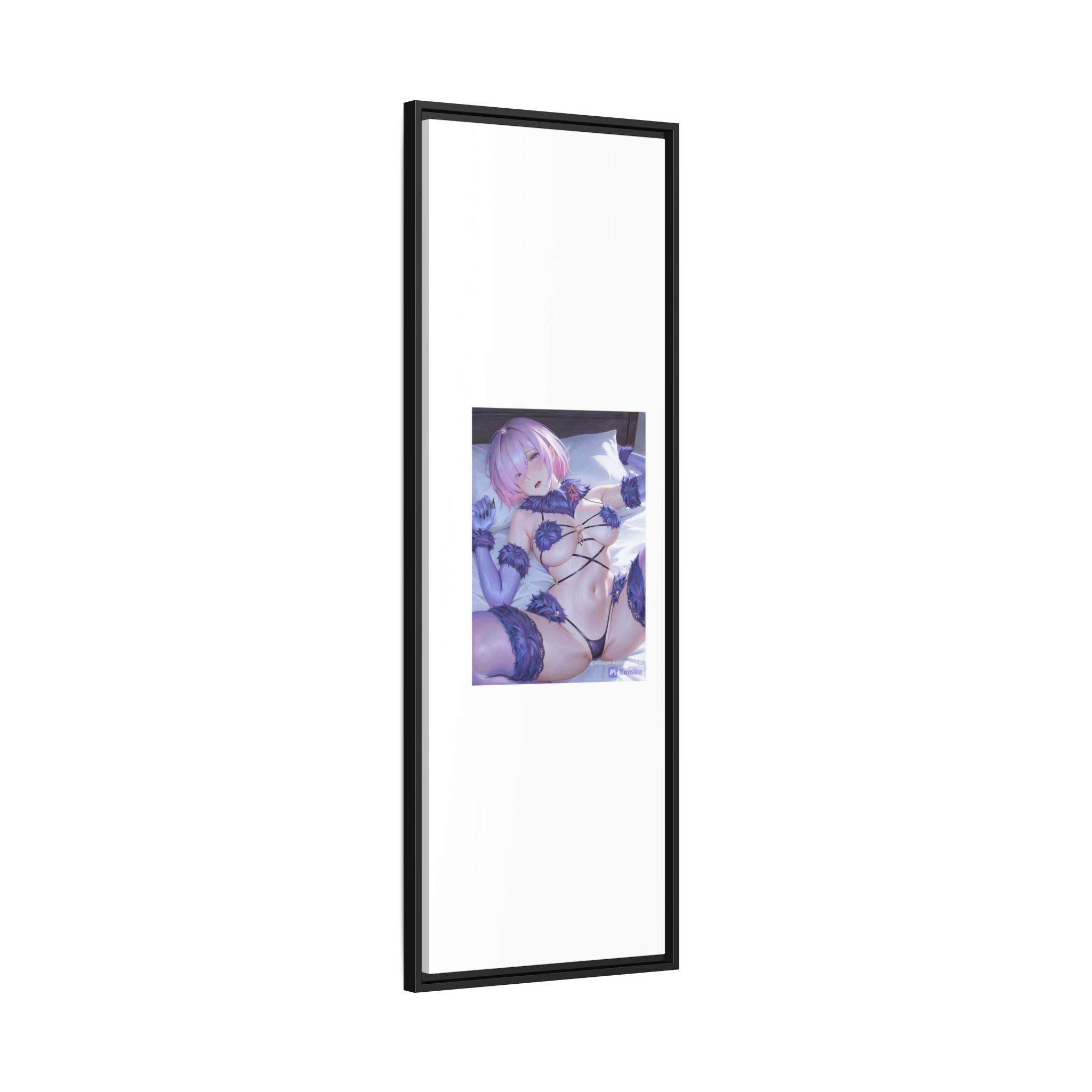 Framed Matte Canvas — Anime Pin-Up Lingerie Art Print