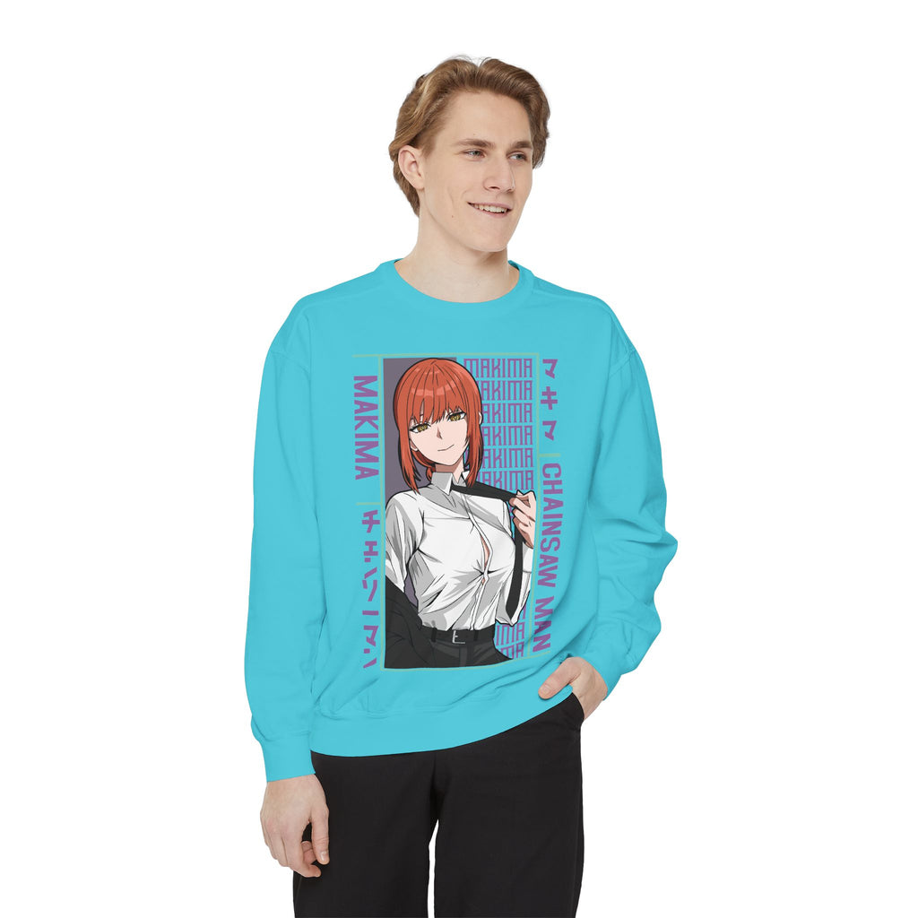 Chainsaw Man Makima Anime Sweatshirt — Manga Panel Graphic Crewneck