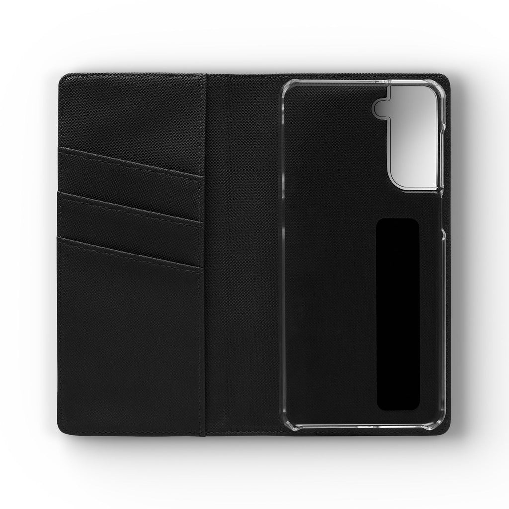 Anime Girl Flip Phone Case — Pink Demon Slayer Style Wallet Cover