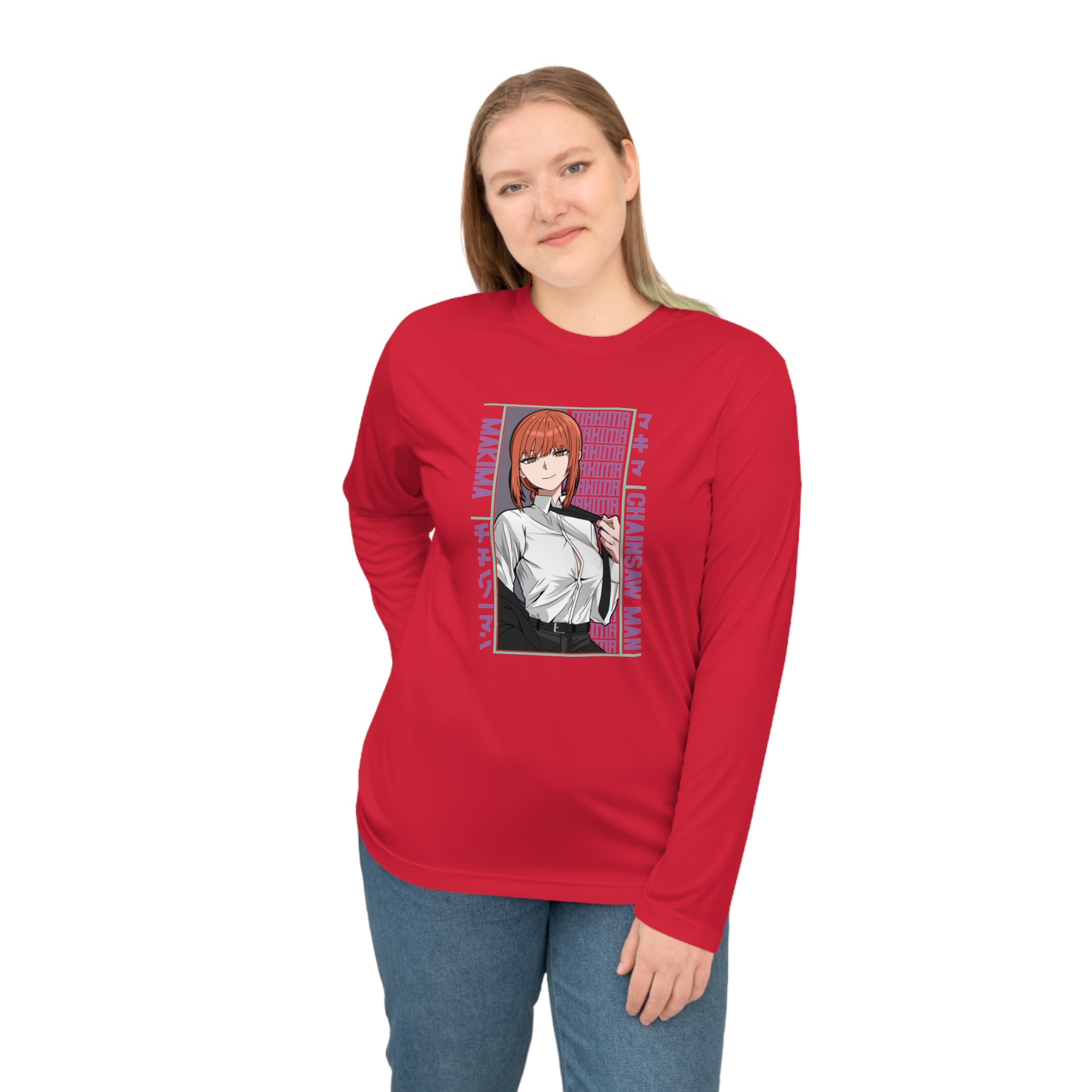 Anime Detective Long Sleeve Shirt — Chainsaw Man Makima Graphic